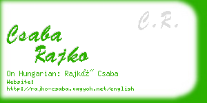 csaba rajko business card